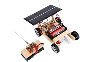 YeahiBaby Madera Coche Solar Juego de Juguetes para ensamblar con Bricolaje Kit de Coche con energía Solar Ciencia Entorno Educativo Tecnología Regalos para Kits Niños y niñas Niños pequeños