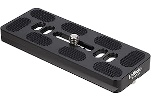 Leftfoto 100 mm Universal-Kamera-QR-Platte, Schnellwechselplatte für DSLR-Kamerastativ Kugelkopf, Arca Swiss Standard-Klemme, Schwarz