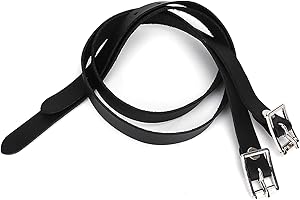 Yolispa Correas de Estribo 1 par de Correas de Estribo Alargadas con Hebilla de Acero Inoxidable Accesorios para Herramientas de Caballo para El Control de Equitación