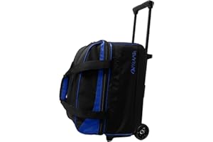 Pyramid Prime Sac de Bowling à Double Rouleau avec 2 balles avec Grand Compartiment séparé pour Chaussures de Bowling (jusqu'à US Homme Taille 16) ou Accessoires, poignée de Verrouillage – Extensible