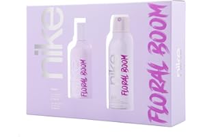 NIKE - Floral Boom Colonia 100 ml + Desodorante 200 ml, Estuche de Regalo Mujer, Eau de Toilette Natural y Femenina, Aroma Almizclado Floral, Fragancia Dulce, Intensa y Duradera