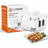 E-COSMOS® Tofu Maker and Draining Mold, Stainless Steel Spring-Loaded Water Remover for Tofu, Paneer & Greek Yogurt, BPA-Free