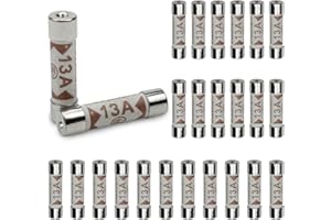 Innfeeltech 25 Pcs 13 Amp 240 Volt 6.3 * 25mm BS1362 Ceramic Tube Fuse