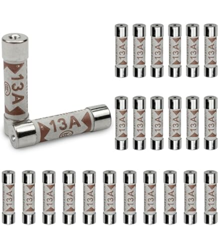 HUAREW 4 Values 80 Pcs 6.3x25 Mm BS1362 3 5 10 13 A Amp 240 V Volt
