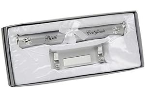 SHUDEHILL GIFTWARE Support plaqué argent pour certificat de naissance et cadeau de baptême