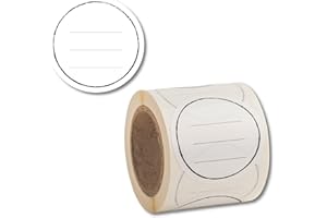 NORD TAPE Etykiety samoprzylepne okrągłe Ø 50 mm, 200 szt, naklejane etykiety do opisu na słoiki, naklejki na słoiki z dżemem do opisu, etykiety na przyprawy