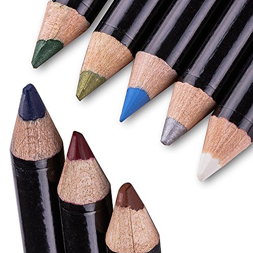 Lipliner,VALUE MAKERS 12 Farben Lipliner set Glitter Lidstrich Hilfe für Eyeliner - 5