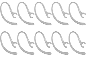 Futheda Lot de 10 Clips pour oreillette Bluetooth avec Rotation à 360 degrés (Transparent)