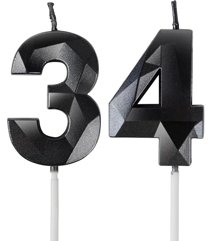 8cm Candele Numeri Torta, Candela Numero Compleanno Candeline Scintillanti per Torte Candeline con Numero Candela per Cake Topper per Matrimoni Baby Shower Feste Decorazioni (3
