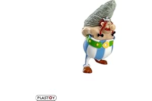 Plastoy Astérix Figurine Obélix et Son Menhir - Plastique - 9 cm