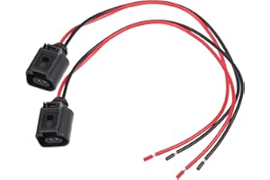‎X AUTOHAUX X AUTOHAUX 2 Stücke Kabelbaumstecker 2-poliger Zopfstecker Verdrahtungsadapter 1J0973702 für Volkswagen Jetta 2005-2014