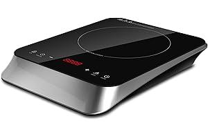 ARDES - Fornello Elettrico 1 Piastra a Induzione Potenza 2000 Watt con Display Touch Screen Digitale Temperatura Fino a 240° Piastra Portatile Modello AR1F601 Kookie One