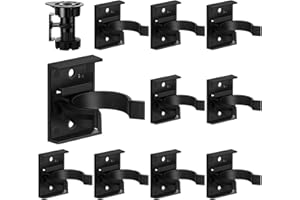 HOTOP 10 Juegos de Clips de Paneles de Baño Clips de Plinto de Cocina Clips de Tabla de Patadas Fuertes 30-31 mm/ 1,18-1,22 Pulgadas de Diámetro con Soporte de Fijación Ajustable, Negro