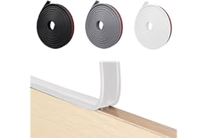 GUITTLY U-Form Selbstklebend Möbelkantenband, 5m×18mm Flexible TPE Faltbarer Kantenschutz für Schrankkanten, Möbelkantenleiste für Tisch Schränke Stühle Regale Restaurierung (Weiß-5m×18mm)