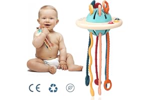 DIQC Montessori Toys for Babies 6-12 Months, Silicone Sensory Toys With 10 Skills To Training Strength and Finger Flexibility,Perfect for 1 Year Old Girl Boy Christmas Birthday Gifts Toys