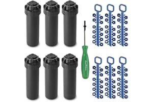 Rain Bird 5000 Series Rotor Sprinkler Head, Model 5004 PC, Adjustable from 40-360 Degree Pitch Circle, 4.2-Inch Pop-Up Sprinkler Irrigation System, 75-150cm Water Spray Distance, Pack of 6 (Y54007)