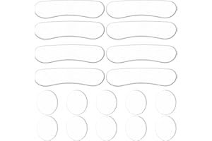 Ptwola 20 Stück High Heel-Kissen Silikon Slingbacks Polstereinsätze Fußstütze Rutschfeste Sandalen Schutzstreifen Gel Einsätze Pad Komfortpolster Fußstützeneinsätze für Damen High Heels Sport-Sneaker