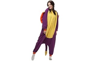 BGOKTA Pyjama Animaux Unisexe Cosplay Halloween Déguisement Adulte Costume Animal Pyjamas Combinaison,Dragon Violet,M
