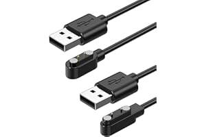 Magnetic Smartwatch Charger Kit, Mellbree 2 Pin 2.84mm and 4mmMagnetic Charger for Smart Watch Compatible with Aswee, Popglory, Radley, Glory, Agptek, Reflex, Lifebee, Fitonme, Yamay, Havafit, Sekonda