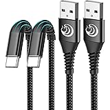 Câble USB C [2m+2m / Lot de 2] 3A Chargeur Type C en Charge Rapide Nylon Tressé Câble Chargeur pour Samsung Galaxy S20 S21 S2