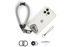 project-cb Handgelenkschlaufe Handy,Handy Handykette Pads ×2, Handyhülle Halterung,Handgelenkschlaufe für Schlüssel, AirPods, Kamera(Grau, 30cm)