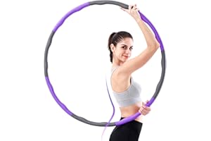 ZIMAIC Hula Hoop Reifen, Hula Hoop für Erwachsene & Kinder zur Gewichtsabnahme und Massage, 6-8 Segmente Abnehmbarer Hoola Hoop Reifen Geeignet Für Fitness/Sport/Zuhause