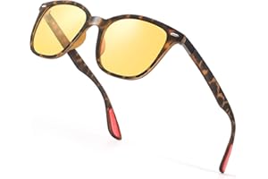 SIPHEW Night-Driving Glasses for Men/Women, Polarized Night Vision Glasses- Glare Reducing Yellow Lens