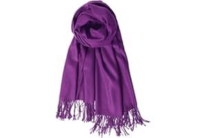 QBSM Womens Large Soft Wedding Evening Pashmina Shawls Wraps Scarfs