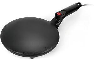 GOURMETmaxx Crêpes Maker inkl. degplatta, elektrisk pannkakspanna med 750 W, pannkakspanna för 20 cm diameter, söta och salta pannkakor, non-stick och coolt touch-handtag