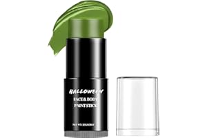 LUNARECLIPSE Green Face Paint Pens - Halloween Makeup Stick Professional Kit Kids Adults, Face Paints Set for Zombie Skeleton Joker Clown, Body Eye Painting Make up for Fancy Dress Festivals Carnival Waterproof
