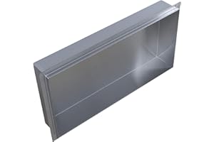 BERNSTEIN - Niche murale douche Chrome sans rebord 60x30x10cm acier inoxydable étagère encastrée salle de bain, Anti-rouille, étanche, installation facile - BS603010