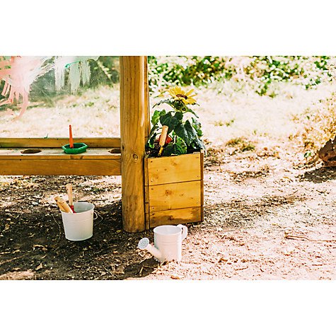 Discovery Create and Paint Outdoor Easel (3+ Years) With Paint Storage Holes, Built-In Planter And Bamboo Wind Chime in FCS Approved Wood