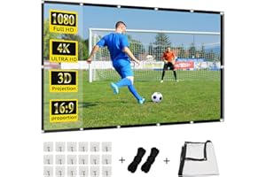 Rear Front Projection Screen 100 inch,GAINVANE 16:9 Foldable Anti-Crease Portable Projector Movies Screens for Home Theater Outdoor Indoor Movie Night Xmas Gift