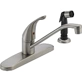 Peerless Yan P&uuml;sk&uuml;rt&uuml;c&uuml;l&uuml; Tek Saplı Mutfak Lavabo Bataryası, Paslanmaz P115LF-SS