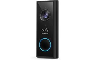 eufy Security, Extra trådlös videodörrklocka batteri, 2K HD, dörrklocka med kamerafunktion, avgiftsfri, personigenkänning, ljudfunktion, enkel installation (HomeBase 2 krävs)