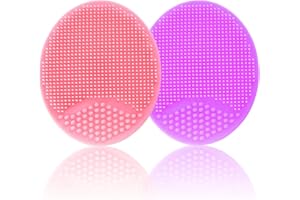 WAWTOOK Baby Cradle Cap Brush, Bath Brush, Toddler Silicone Massage Brush, Newborn Silicone Scrubbers Exfoliator Brush | The SkinSoother Baby Essential for Dry Skin, Cradle Cap and Eczema (Pink&Purple)