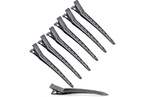 OMBRISA Pin Curl Clips 24 pcs, Hair Clips for Styling 3.5 Inch, Metal Hair Clips, Rustproof Hair Sectioning Clips with Holes, Hair Styling Clips for Hair Extensions Hair Coloring Salon (Black)