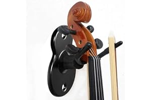 Tissting Supporto per Violino, Stand Viola, Supporto a Parete per Violino Base in Ferro, Supportos per Violinos con Gancio per Arco, Gancio a Doppia Testa per Violinos Viola per Home Studio(1 Pcs)
