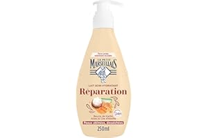 Le Petit Marseillais - Lait Soin Hydratant Réparation (Flacon-Pompe de 250 Ml) – Lait Corps pour Peaux Abîmées et Desséchées Hydratation 24H – Lait Corporel au Beurre de Karité,Aloes et Cire d'Abeille