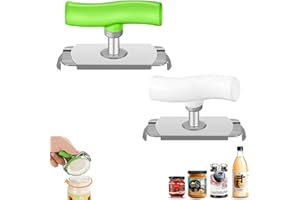 ANYUANKW 2 Pezzi Apriscatole Regolabile Semplice Impugnatura a Bottiglia Senza Sforzo Apri Apribottiglie per Barattoli per Lattine Utensile da Cucina