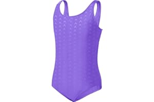 Naiyafly Athletic Girls' One Piece Swimsuit Little Girl's Beach Swimsuit Kids Racerback Athletic Swimwear Thick Strap Bathing Suit Children Quick Dry Swimming Outfits