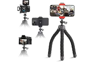 AITTEEL Mini-Stativ-Halter, tragbare Reise-Kamera-Handy-Halterung, Flexible Octopus-Stativ Stehen Schreibtisch Reisen Outdoor-kompatibel mit iPhone |Android Phones|Kameras|GoPro (ATAY-11