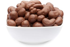 CRACKERSCOMPANY 1 x 5kg Cashewkerne in zartschmelzener Vollmilchschokolade knackige Cashewkerne vegetarisch glutenfrei