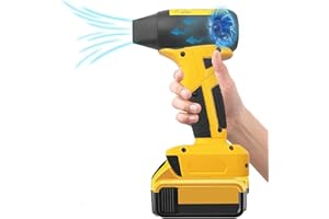 NUOGEDZ Mini Jet Dry Blower Fan for Dewalt 20V Max Battery, 130000RPM Cordless Portable Handheld Turbo Jet Fan Blowers for Car, Leaf Blower, Cleaning, Camping, Workshops, Lawns (Battery not Included)