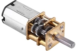 Nikou Micro Speed Reduction Motor, DC 6V Speed Reduction Gear Motor with Full Metal Gearbox 15RPM High Torque Motor for RC Car Robot Model DIY Engine