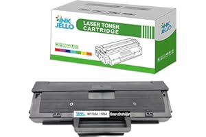 InkJello Toner Cartridge For Printer, Compatibile with HP Laser 107 107a 107w MFP 130 MFP 135a MFP 135ag MFP 135w MFP 135wg MFP 137fnw MFP 137fwg MFP 138fnw MFP 138fw MFP 138p W1106A 106A (Black)