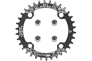 yongness Plato de Bicicleta 104 BCD 32T 34T 36T 38T Plato único Ancho Estrecho, piñón Adecuado para Bicicletas de Carretera, Bicicletas de montaña, Platos BMX