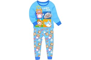 TBNRFrags LankyBox Pyjamas Set For Boys Pajamas Cartoon Kids 2Pcs Long Sleeve Cotton Pjs Nightwear Set Print Child Sleepwear