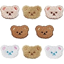 Mono Quick 06125 Orso, SET di 2 toppe termoadesive, circa. Orsetto di peluche 2,5 x 3,0 cm - Italia
