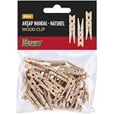 BRONS Ahşap Mandal Naturel Mini (br-909)